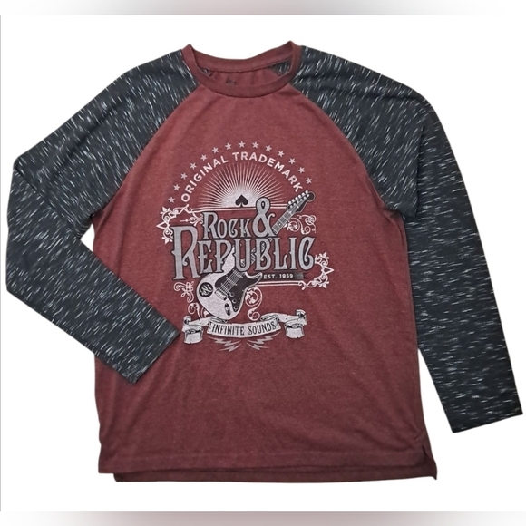 Rock & Republic Thermal Raglan Tee Men’s L - Picture 6 of 7